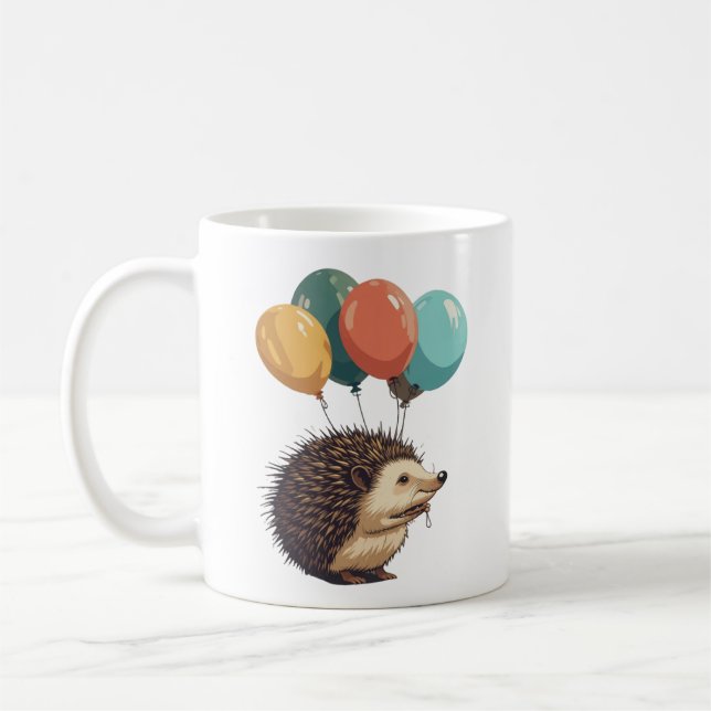 Bubblor och kullar: Hedgehog Roligt Kaffemugg (Vänster)