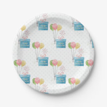 Bubblor och presentfält i grattis på födelsedagen