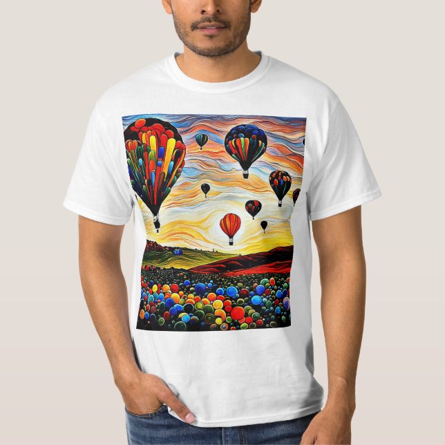 Bubblor över landskapet 2 t shirt (Framsida)