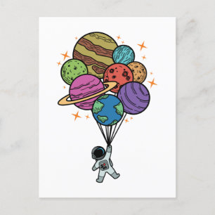 Bubblor Planets Rymden Galaxy Universe Vykort