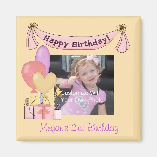 Bubblor & Presenter Birthday Magnet (Framsidan)