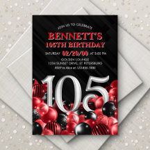 Bubblor Red 105 Birthday