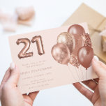 Bubblor ro 21:a födelsedag Party Inbjudningar<br><div class="desc">Ballonger för ro 21:a födelsedagsbjudan Se matchande samling i Niche & Nest Store</div>