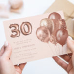 Bubblor ro Guld 30års födelsedag Party Inbjudningar<br><div class="desc">Ballonspartiinbjudan till 30års födelsedag-partiet i Ro Guld Se matchningssamling i Niche & Nest Store</div>