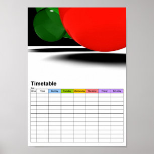 Bubblor / Tidtabell Poster