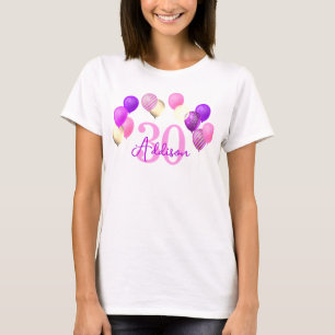 Bubblor vid Rosa Guld vid födelsedagen T Shirt
