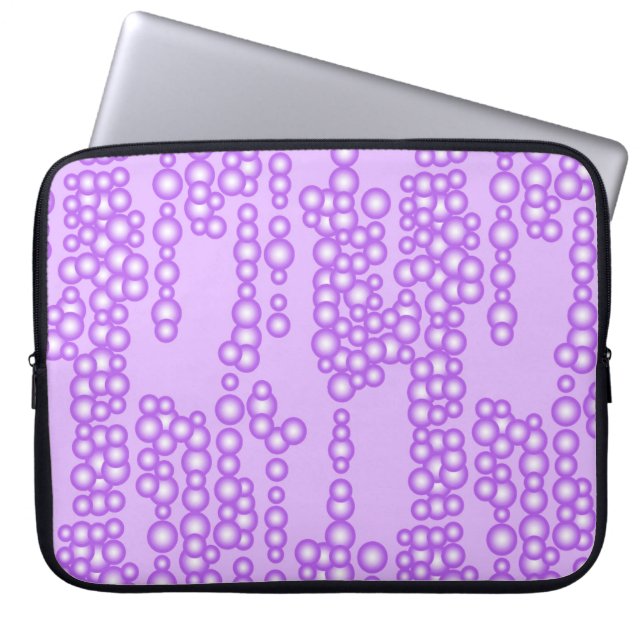 Bubblornas ström, lavenderns nyans laptop sleeve (Framsidan)