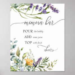 Bubbly Bar | Bloom Wildflower | Mimosa Bar Poster