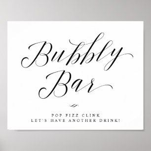Bubbly Bar Chic Bröllopsdusch eller Bröllopsskylt Poster