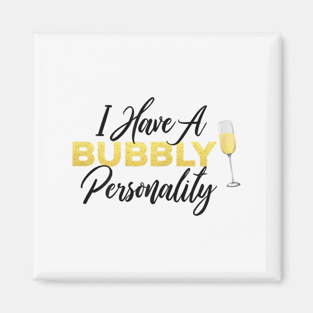 Bubbly Ity _ Champagne_wine Lover Quote  Magnet (Framsidan)