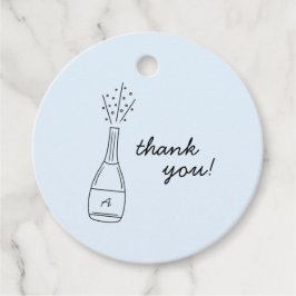 Bubbly Popping Champagne Bottle Bridal Shower Gåvor Etiketter