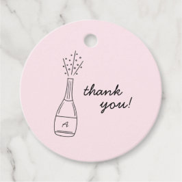 Bubbly Popping Champagne Bottle Bridal Shower Gåvor Etiketter