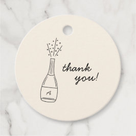 Bubbly Popping Champagne Bottle Bridal Shower Gåvor Etiketter