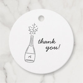 Bubbly Popping Champagne Bottle Bridal Shower Gåvor Etiketter