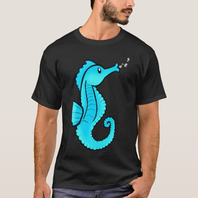 Bubbly Sjöhäst T Shirt (Framsida)