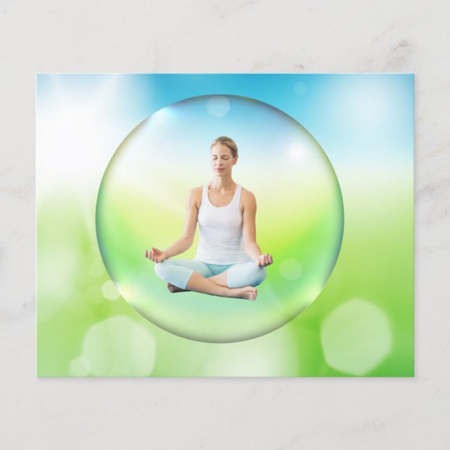 BUBBLY YOGA - Anpassad flygblad med text (Framsidan)