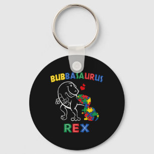 Bubbysaurus Autism Awareness Brother Dinosaur Sibl Nyckelring
