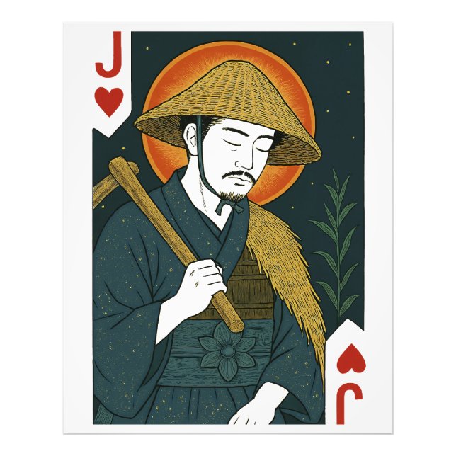 Bube der Herzen – Japanischer Bauer Fototryck (Framsidan)