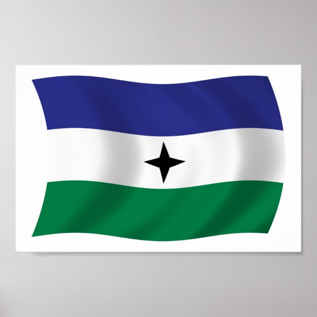 Bubi Nationalistisk Flagga Affisch Print (Framsidan)