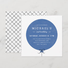 Bubittinbjudan på födelsedagen - Kobalt Inbjudningar