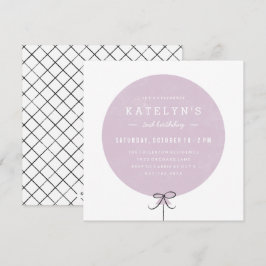 Bubittinbjudan på födelsedagen - Lavender Inbjudningar