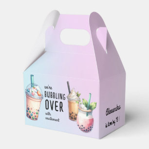 Bubla över med högmod, bobba-tefödelsedag presentaskar