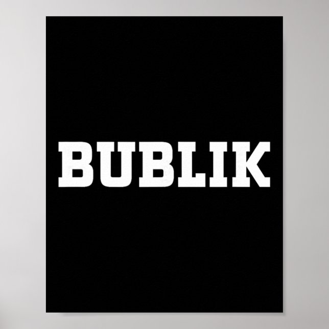 Bublik Matdesign För Män Kvinnor Barn Rolig Bublik Poster (Framsidan)
