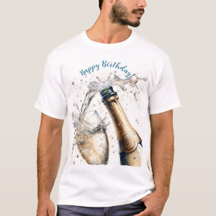 BubLY champagne Grattis på födelsedagen T Shirt