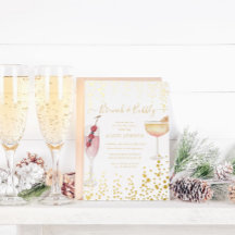 Bubly Cocktails Guld Glitter Möhippa Brunch