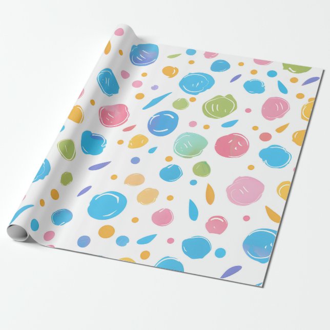 Bubly Confetti Presentpapper (Utrullad)