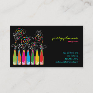 Bubly Firande! Profilkort för Party-program / Visitkort