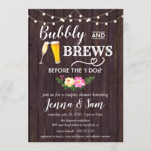 Bubly- och Brews-inbjudan, Bubbles och Brews Inbjudningar