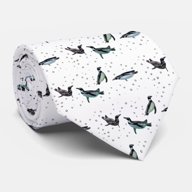 Bubly Penguins Tie (välj färg) Slips (Rullad)