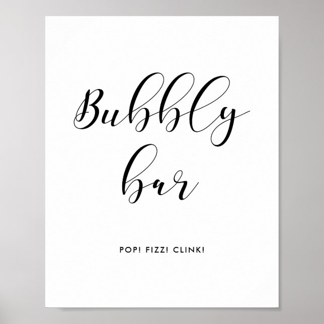 Bubly pub bröllop poster (Framsidan)