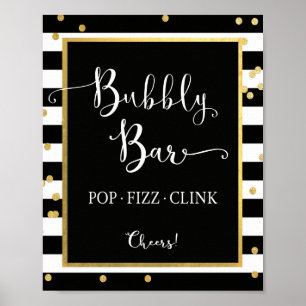 Bubly Pub Pop Fizz Clink-tecken Poster