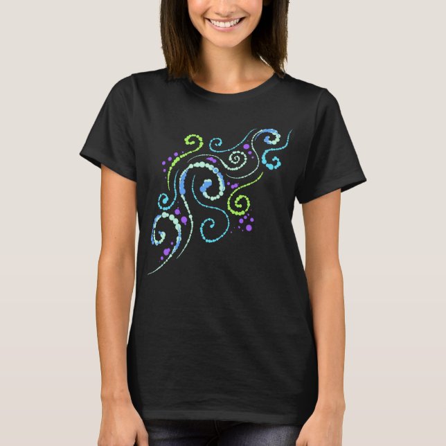 Bubly Swirls Design Kvinnor T-Shirt (Framsida)