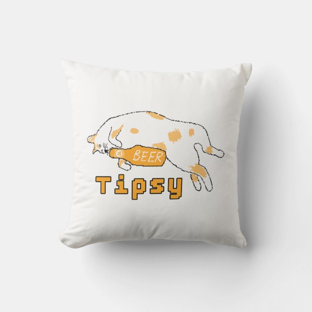 BublyCuddle Beer Cat Kudde (Framsida)