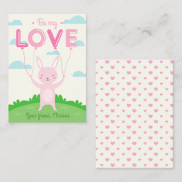 Bubny Valentines day Card Kids med Kärlek Balloon Anteckningskort