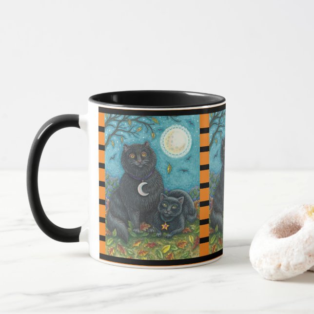 BUBO OCH PYEWACKET, BLACK CAT HALLOWEEN COMBO MUGG (Med munk)