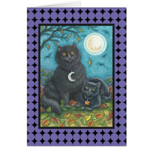 BUBO & PYEWACKET BLACK KRET-KORT tomt Hälsningskort