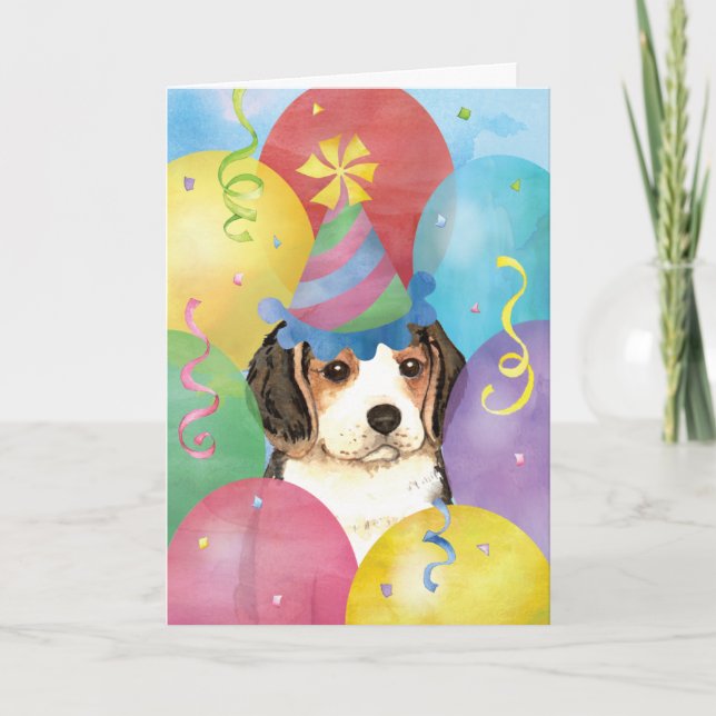 Bubons Beagle från födelsedagen Kort (Framsida)