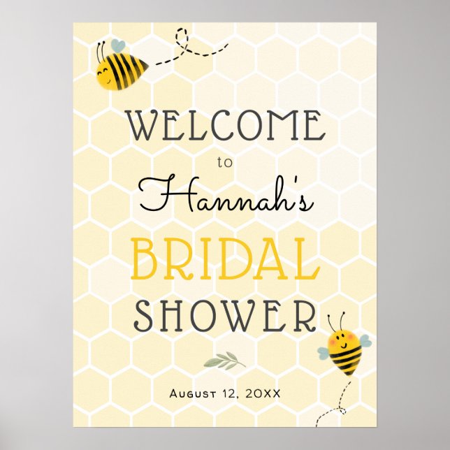 Bubridal Shower Välkomstskylt Poster (Framsidan)