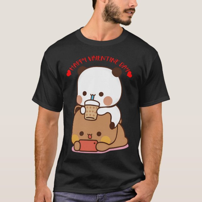 Bubu Dudu Lycklig Alla hjärtans dag T Shirt (Framsida)