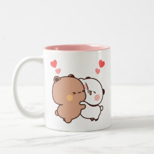 Bubu och Dudu, Panda och Brownie Bear Couple Två-Tonad Mugg