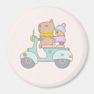 Bubu och Moonch, Vintage Scooter Magnet