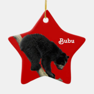 Bubu stjärna julgransprydnad keramik