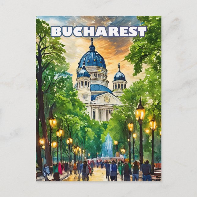 Bucarest, cœur battant de la Roumanie Vykort (Framsida)