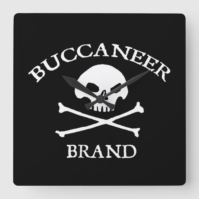 Buccaneer Brand Fyrkantig Klocka (Framsida)
