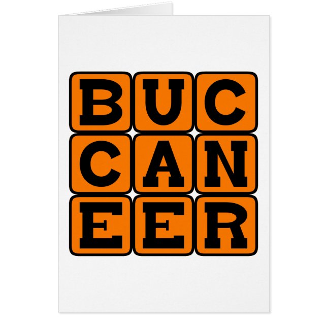 Buccaneer, Sea Pirat Hälsningskort (Framsidan)