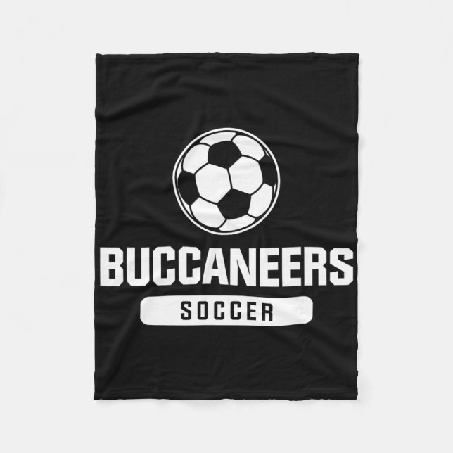 Buccaneers fotboll för grundskola, mellan- och hög fleecefilt (Framsidan)